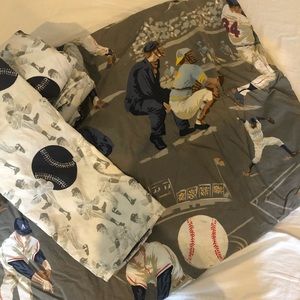 PB baseball Twin duvet & sheet set